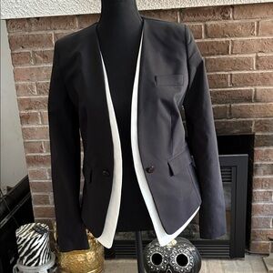 Rinascimento Black Blazer with White Trim